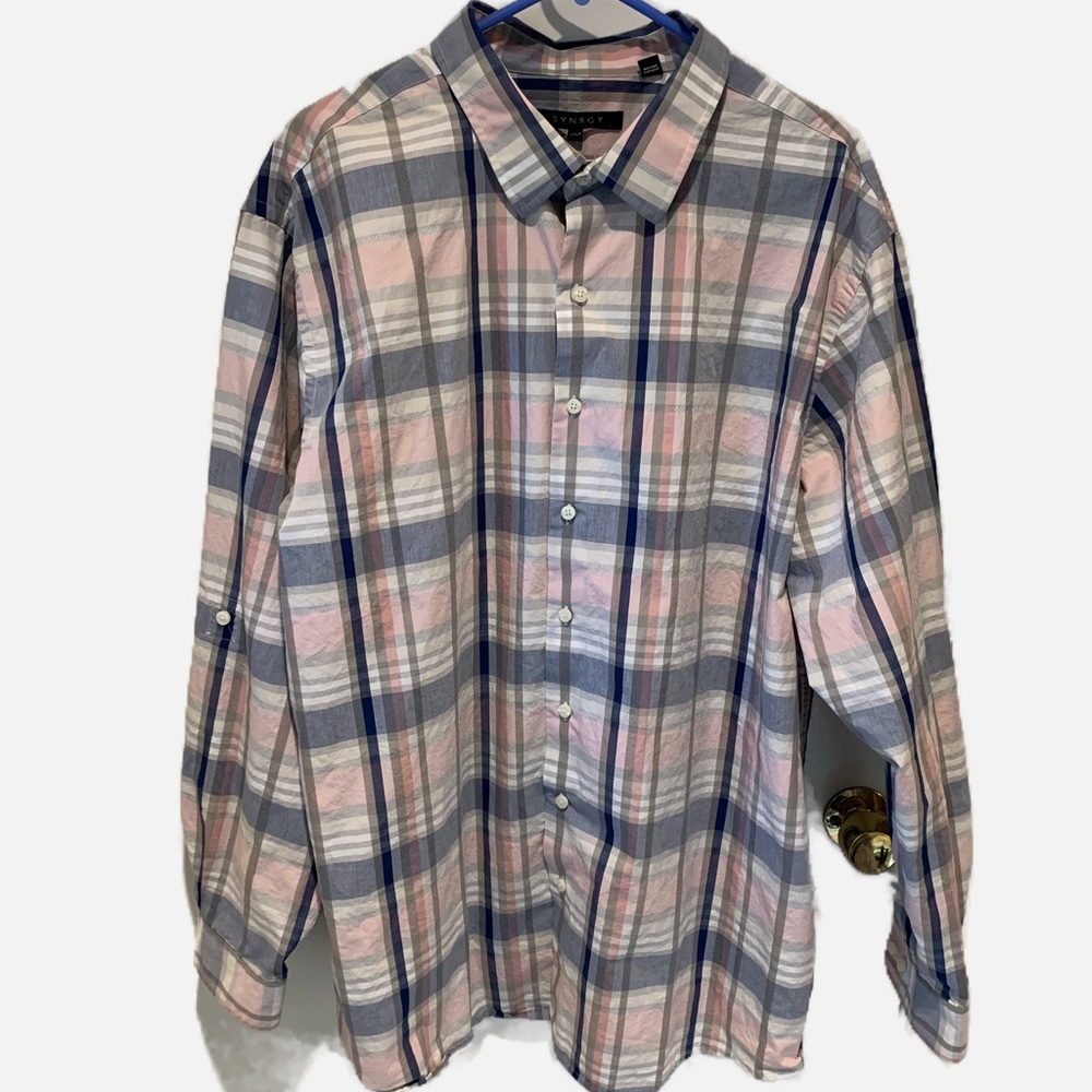 SALE! SYNRGY men’s long sleeve casual shirt.  2XTL.  Very nice condition.